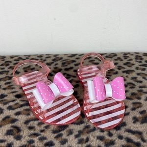 Plastic Pink Minnie Mouse Bow Sandals